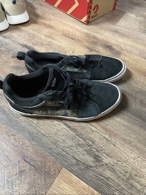 Vans Kids Black Camouflage Low-Top Skate Shoes